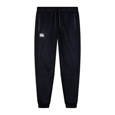 Image of Canterbury Men&#039;s Tech Pant V2, Tracksuit/Jogging Bottoms, Lounge Pants, Durability and Comfort, Warm, Black/Gunmetal Grey, XS
