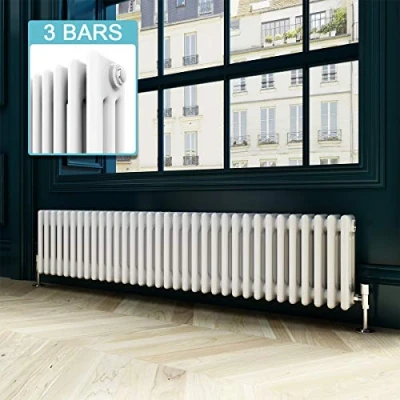 Image of ELEGANT Radiators 300 x1505 mm Traditional Column Horizontal Triple Panel Cast Iron Central Heating Rads