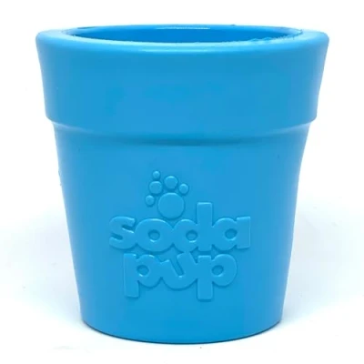 Image of SodaPup Flower Pot Durable Dog Treat Dispenser &amp; Chew Toy Made in USA from Non Toxic, Pet Safe, Food Safe Rubber Material for Mental Stimulation, Problem Chewing, Calming Nerves, More