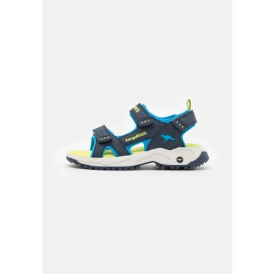 Image of Kangaroos KAS TURE Unisex Walking sandals for kids, Size: 12K, Dark navy/lime Pu