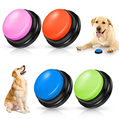 Image of REAQUE Adjustable Dog Training Talking Buttons for Dogs, Equipment (Pack of 4)