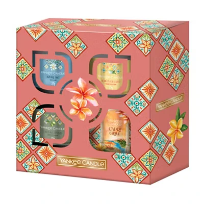 Image of Yankee Candle Spring Summer 25 Small Tumbler 3 Filled Votive Giftset 1 x 122g, 75g