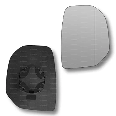 Image of Less4spares Replacement Wing Mirror Glass Right Compatible with Citroen Berligo 2008 2012 CLIP ON Driver Off side Blind Spot