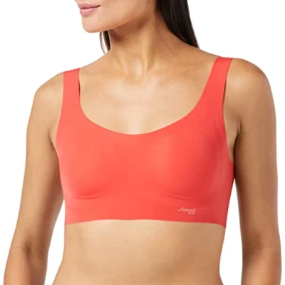 Image of Sloggi Women&#039;s Zero Feel Top Ex Wireless Bra, Red (Campari 0024), XS