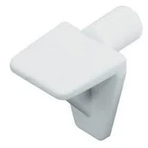 Image of 20 x Shelf Support Push in Stud Pegs White Plastic