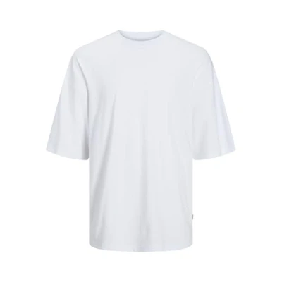 Image of Jack &amp; Jones Jjecharge TEE Oneck Basic Tshirt, Men&#039;s, Size: Medium, White