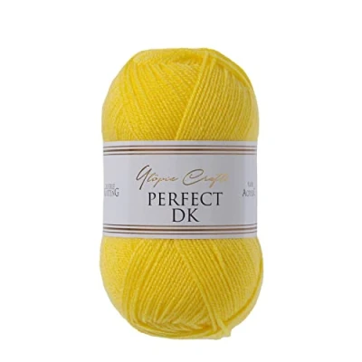 Image of Utopia Crafts DK Double Knitting Yarn, 100g (Yellow Corn)