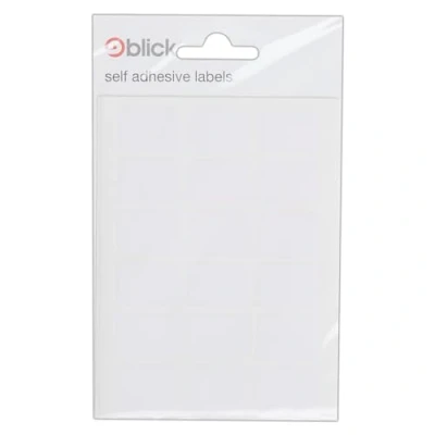 Image of Blick Labels, White, Self Adhesive Stickers, Rectangular, 16mm x 22mm, 126 for Home, Office, Family, School, Letters, Address