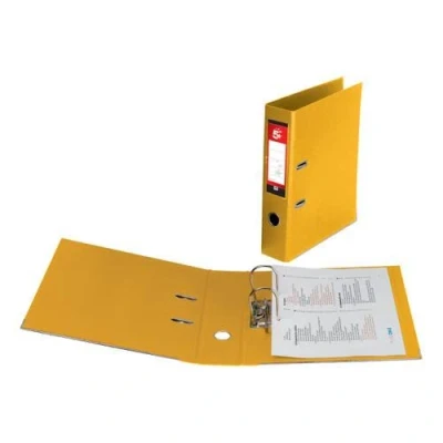 Image of 5 Star Office Lever Arch File Polypropylene Capacity 70mm A4 Yellow [Pack 10] + Free finchley Refill Pen (1)