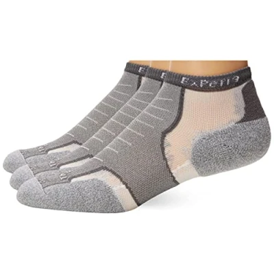 Image of Thorlos Women&#039;s Experia Xccu Thin Cushion Running Low Cut Socks, Gray (3 Pair), Large