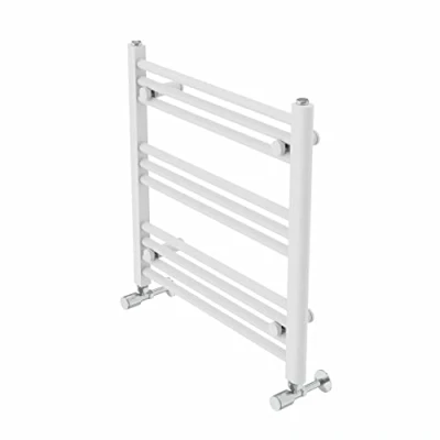 Image of Warmehaus Contemporary Straight Bathroom Ladder Radiator Heated Towel Rail 600 x 600mm Warmer Central Heating White