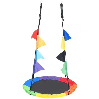 Image of vidaXL Rainbow Swing with Flags 100 cm