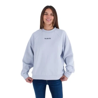 Image of Hurley Women&#039;s Wave Crew Sweatshirt, Stratus, XS