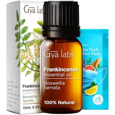 Image of Gya Labs Frankincense Essential Oil for Body Comfort 100% Natural Skin Face &amp; Diffuser (10 ml)