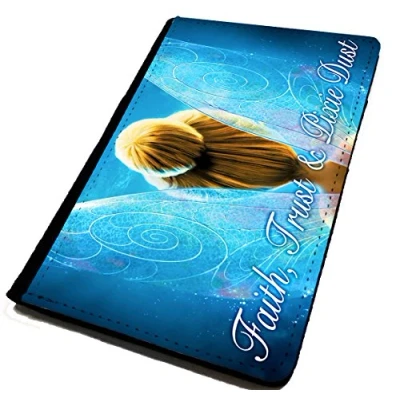Image of Tinkerbell Wings Quote Inspired Passport Cover/Holder. Travel Holiday Protection. Tink