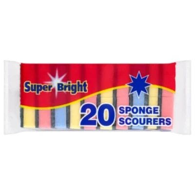 Image of Super Bright 20 Sponge Scourers x Case of 6
