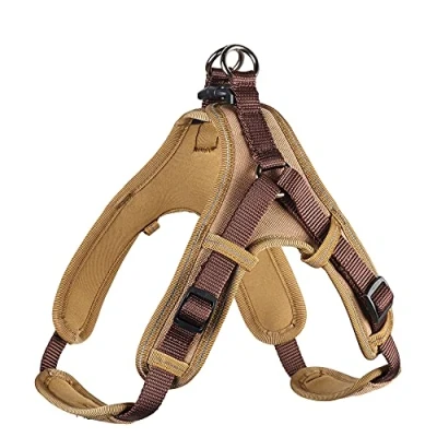Image of HUNTER Vario Quick Neoprene Harness, Medium, 55 70 cm, 15 mm, Brown/Caramel