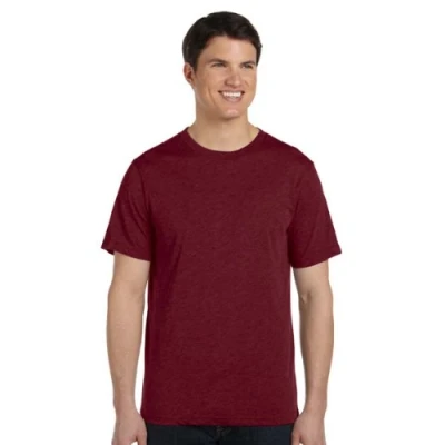 Image of Canvas 3413C Mens Howard Tri Blend T Shirt Maroon Triblend L (US)