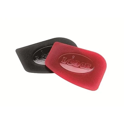 Image of Lodge SCRAPERPK Pan Scrapers, Set of 2, Polycarbonate, Multi Colour