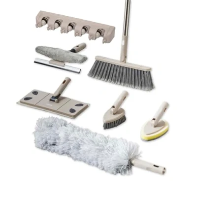 Image of Tower 8 Piece Clean &amp; Storage Set Latte
