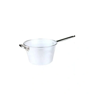 Image of Pentole Agnelli RADIANTE Pot for Polenta, Aluminium, Thickness 5 mm, with Handle and in Stainless Steel, Silver 20 Cm
