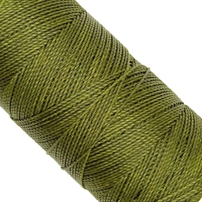 Image of Linhasita Waxed Thread 100 g / 170 m Polyester 1 mm Thick Macrame, 30 Colours Army Green
