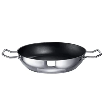 Image of Gastrosus Schulte Ufer Industar for Professionals 163048 24 Sauté Pan with Stainless Steel Handles in Silver/Black Diameter cm
