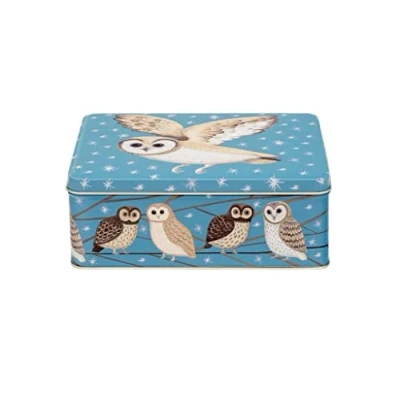 Image of ELITE Dog &amp; Dome Owl Deep Rectangular Tin 195 x 154 75mm