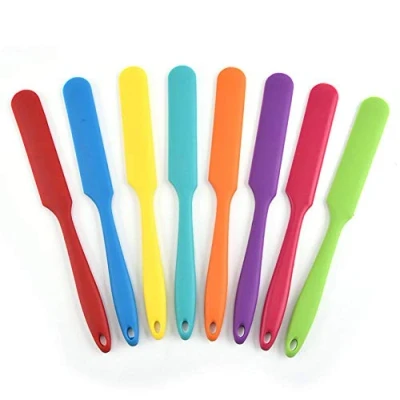 Image of DUORUI 2pcs Silicone Spatula Mini Butter Scraper for Cooking Baking Non Stick Kitchen Utensils Heat Resistant Multicolor,Small