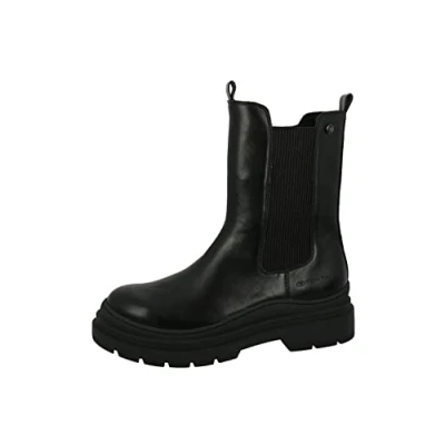 Image of TOM TAILOR Women&#039;s 4291710 Chelsea Boot, black, 4.5 UK