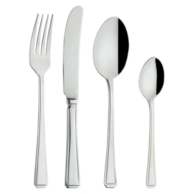 Image of Classic Harley Pattern 24 Piece Cutlery Set, 18/0 Stainless Steel, Mirror Finish Gift Boxed