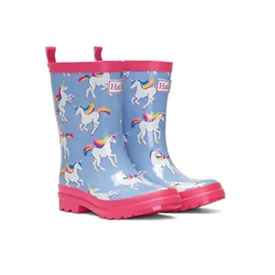 Image of Hatley Boy&#039;s Girl&#039;s Printed Wellington Rain Boots, Unicorn Sky Dance, 6 UK Child