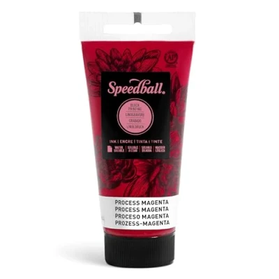 Image of Speedball 37ml 1.25oz Water Soluble Block Ink Process Magenta, Printing, Lino Print, Screen for Artists Kit