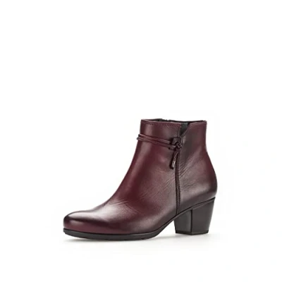 Image of Gabor Women Ankle Boots, Ladies Boots,Removable Insole,Low Boots,Half Boots,Bootie,Ankle high,Zipper,Red (Bordeaux) / 25,37.5 EU 4.5 UK