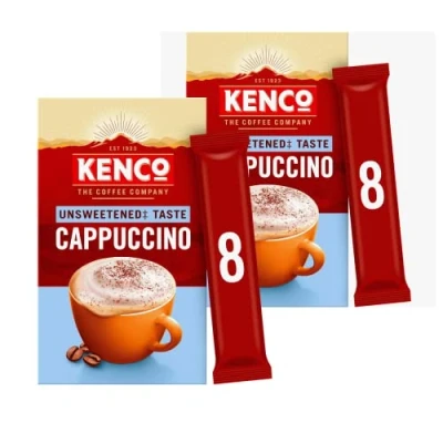 Image of Kenco Cappuccino Unsweetened Creamy and Frothy Taste Barista Edition 2pk (16 Servings)