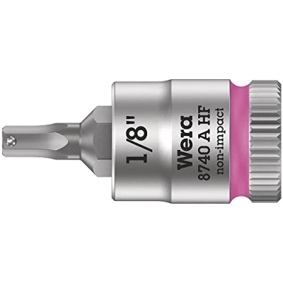 Image of Wera 8740 A HF Zyklop In Hex Plus holding function bit socket, 1/4&quot; drive, 1/8&quot;x28mm, 05003383001
