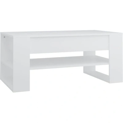 Image of vidaXL Coffee Table White 102x55x45 cm Engineered Wood