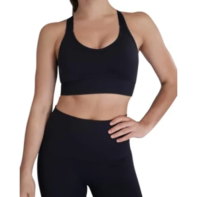 Image of SPANX Women&#039;s Lamn Low Impact Sports Bra, Black, S