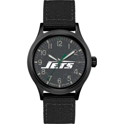 Image of Timex Tribute Men&#039;s NFL Scout 40mm Quartz Fabric Strap, New York Jets