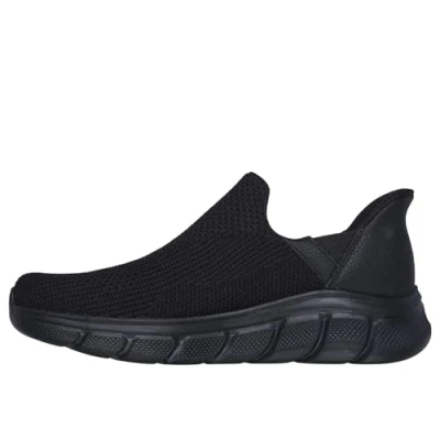 Image of Skechers Men&#039;s Hands Free Slip ins BOBS B Flex Resilient Edge Sneaker, Black Textile, 10 UK