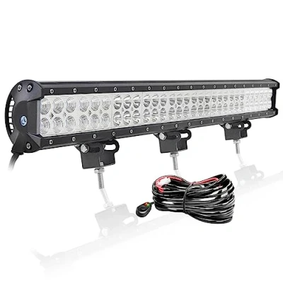 Image of AUXTINGS 28 inch 180W LED Light Bar Spot Flood Combo Beam Offroad Work With Wiring Harness Kit for Off road Vehicles 4x4 Atvs Utvs,DC 12V 24V