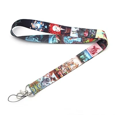 Image of Anime Source Alice in Wonderland Movie Video Cartoon Series Lanyard Keychain ID Badge Holder, Black