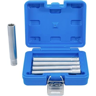 Image of BGS 9863 Socket Set, Hexagon, extra deep 10 mm (3/8 &quot;) Drive SW 8 14 5 pcs.