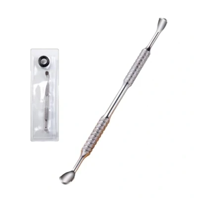 Image of Cuticle Pusher Double headed Stainless Steel Nail Polishs Remover Manicures Tool For Fingernails Toenails