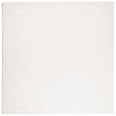 Image of vidaXL Modern Cream Shaggy Rug 160x160 cm Polypropylene High Pile, Soft Fluffy Texture, Easy Clean, Safe for Underfloor Heating, Living Room/Bedroom