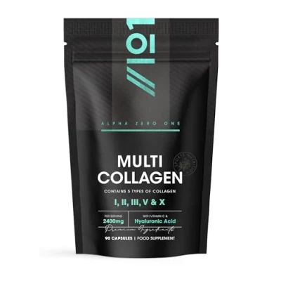 Image of Multi Collagen Capsules 90 Types I, II, III, V &amp; X Wild Caught Fish, Grass Fed Bovine, Eggshell Free Range Chicken, Hyaluronic Acid Vitamin C (2 Months Supply) by Alpha01