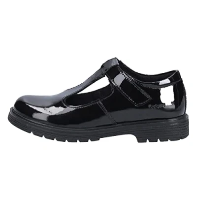 Image of Hush Puppies Girls 202019040 School Uniform Shoe, Black, 4 UK Child