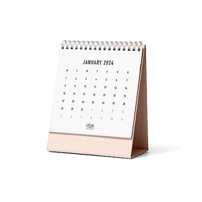 Image of Letts Conscious 2024 Desk Calendar rosewater