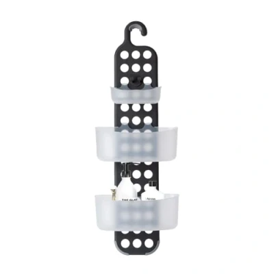 Image of Blue Canyon 3 Tier Adjustable Plastic Shower Caddy, Hanging No Drill Bathroom Shelf, Non Rusting Storage Shelves, Accessory, Organisation Basket Organizer