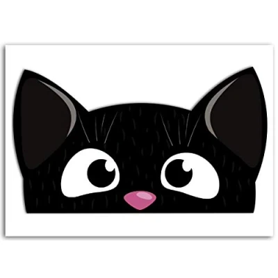 Image of Biomar Labs® 1 x PVC Vinyl Car Sticker Funny Cat Kitty Decal for Bumper Windows Moto Helmet B 248